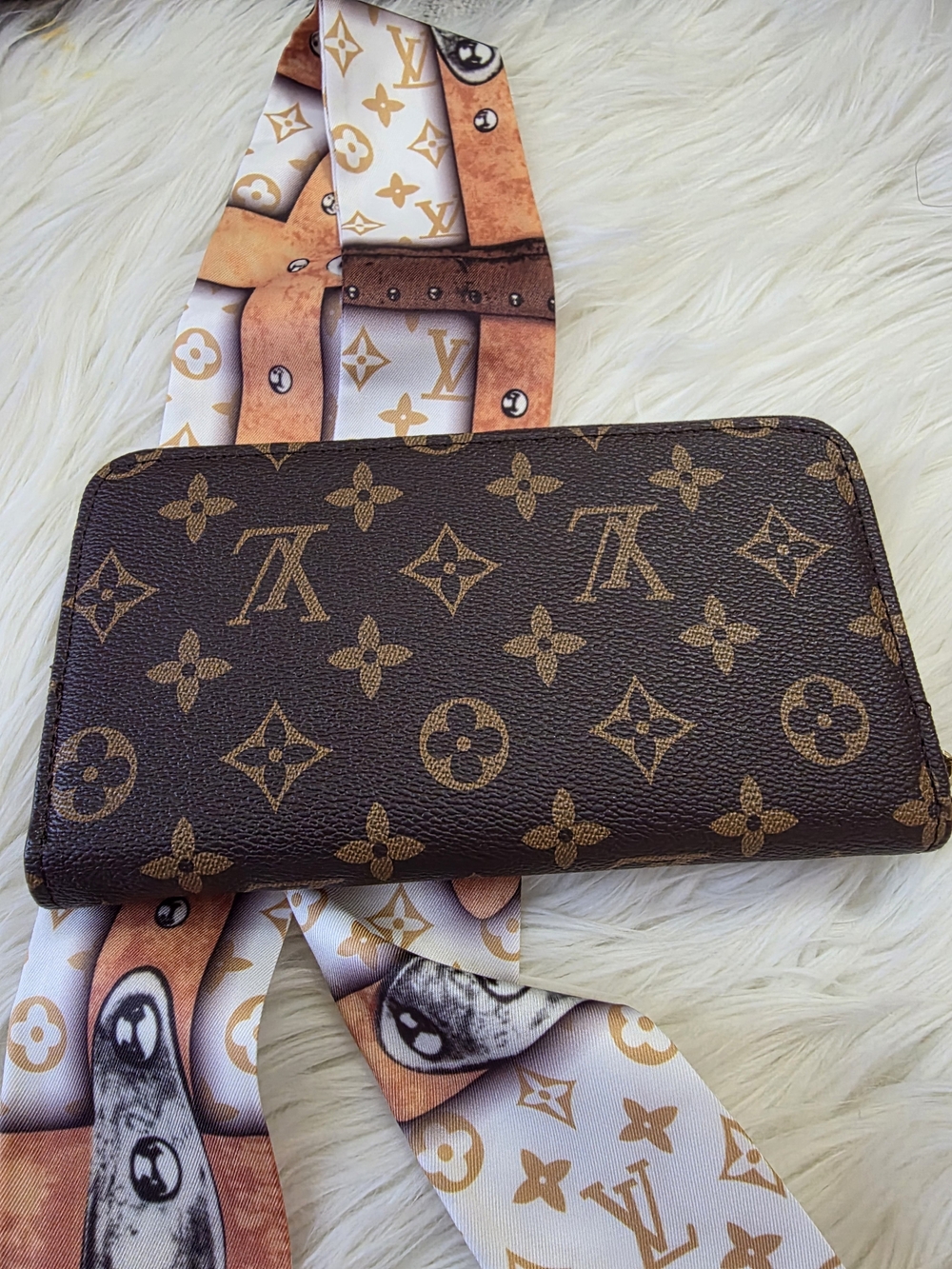Brown Monogram Zip-Around Wallet